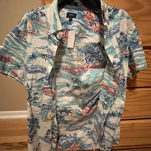 J.Crew Slim Printed Short Sleeve Shirt